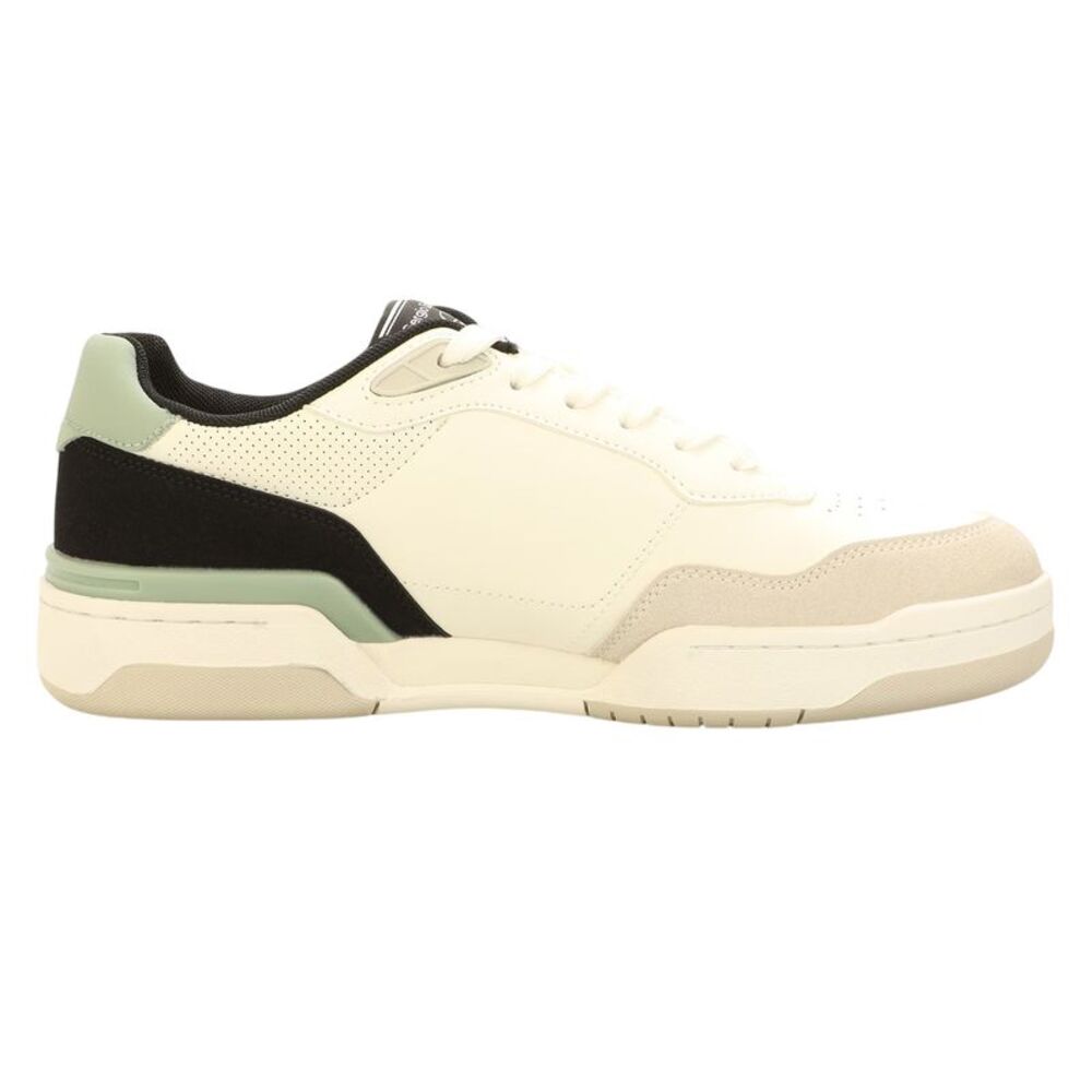 Sergio Tacchini Mens Livorno Leather Sneakers / White/Gray/Ice Green